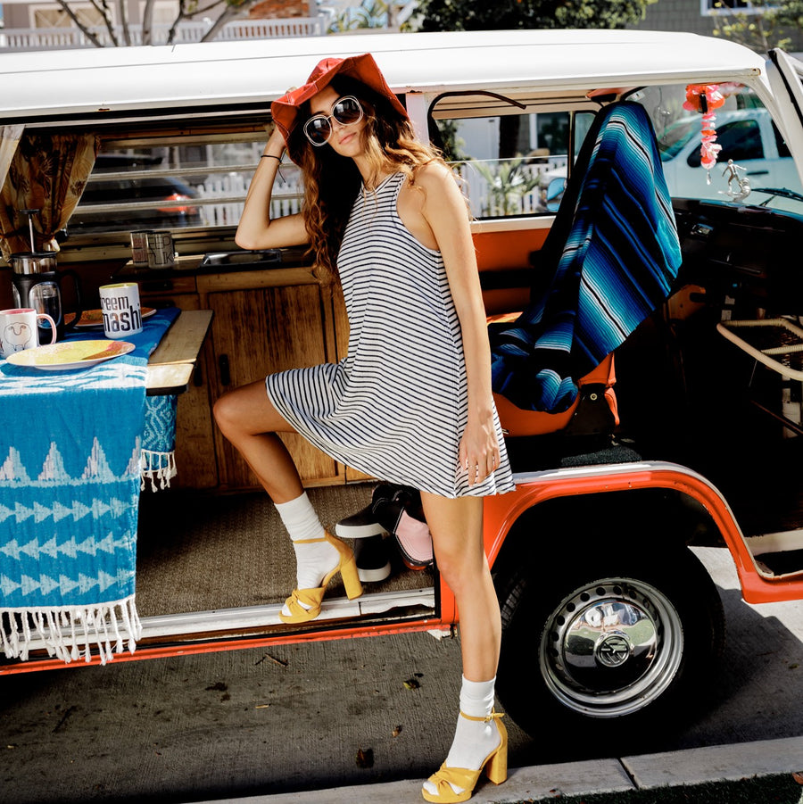 Dressy Stripes Tank Dress - Sleepaholik